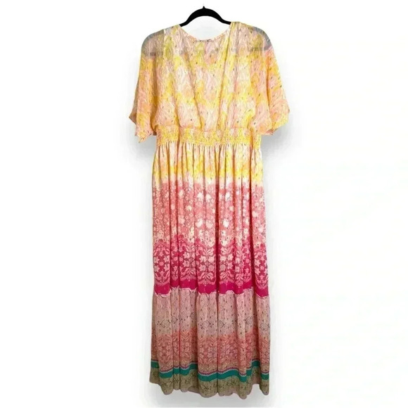 House of Harlow 1960 Rainbow Floral Maxi Dress Size Large - Picture 9 of 9